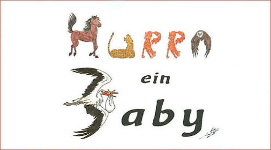 tiwis Grußkarte: "Hurra ein Baby