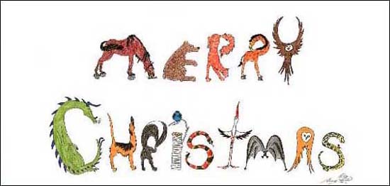 tiwis Grußkarte: "Merry Christmas"